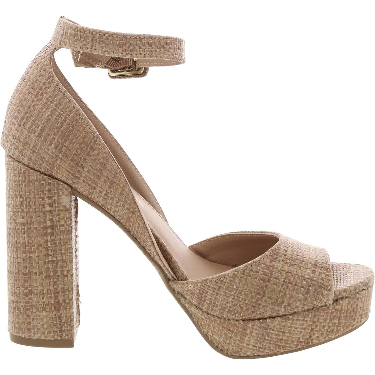 Reemaa Womens Faux Leather Ankle Strap Heels