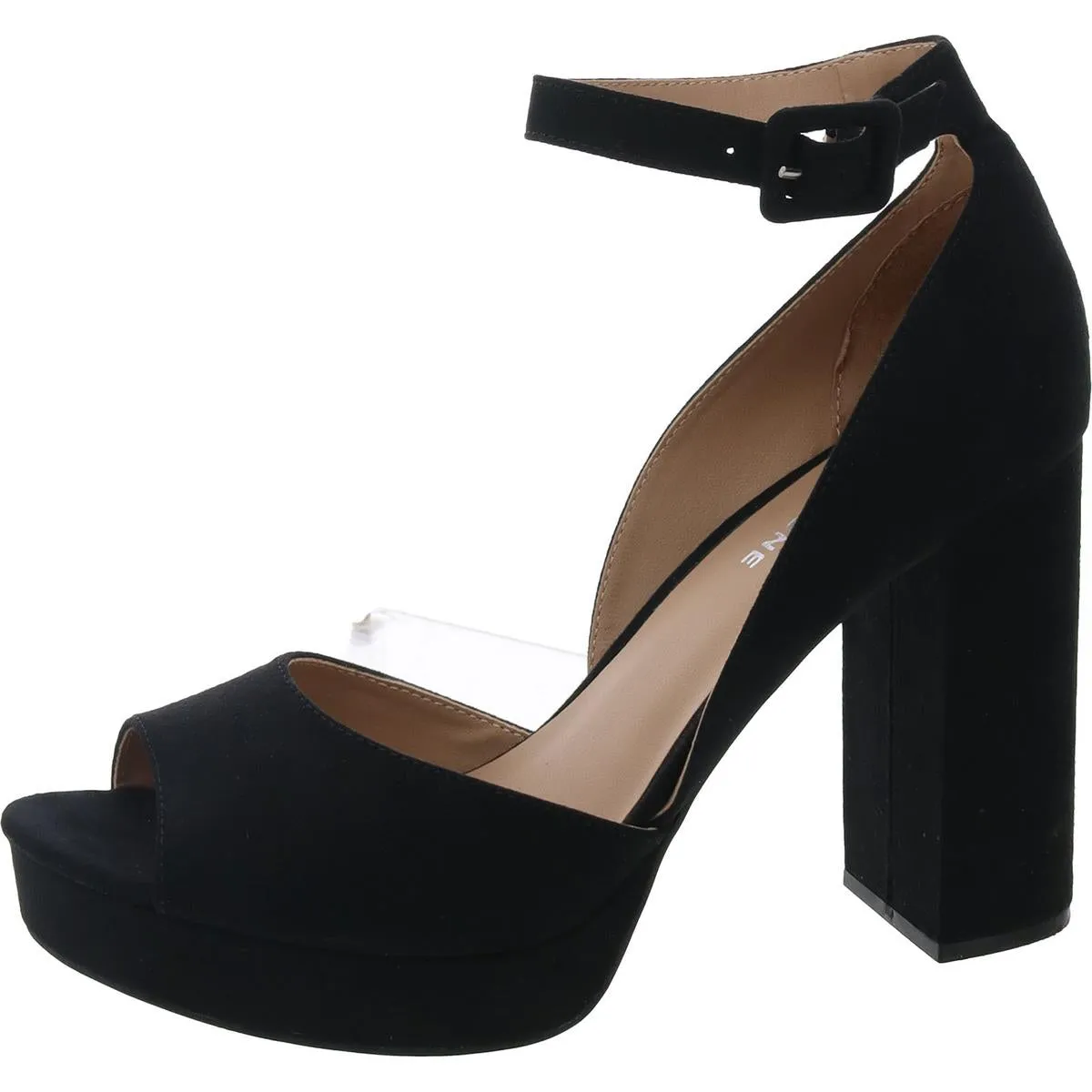Reemaa Womens Faux Leather Ankle Strap Heels
