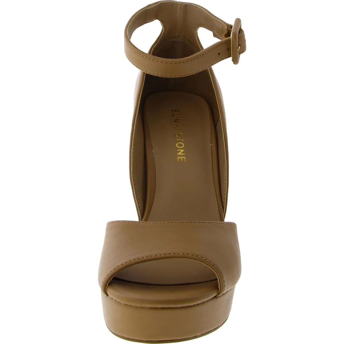 Reemaa Womens Faux Leather Ankle Strap Heels
