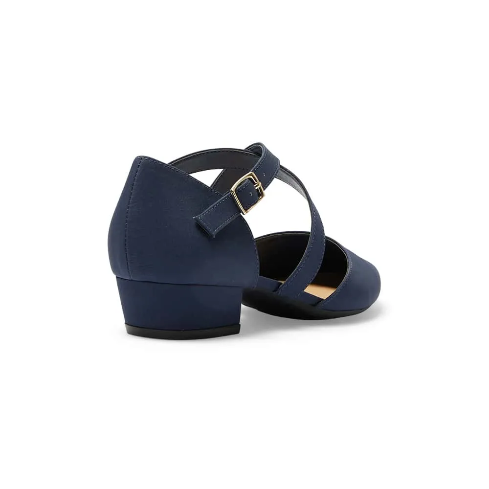 Renee Heel in Navy Fabric