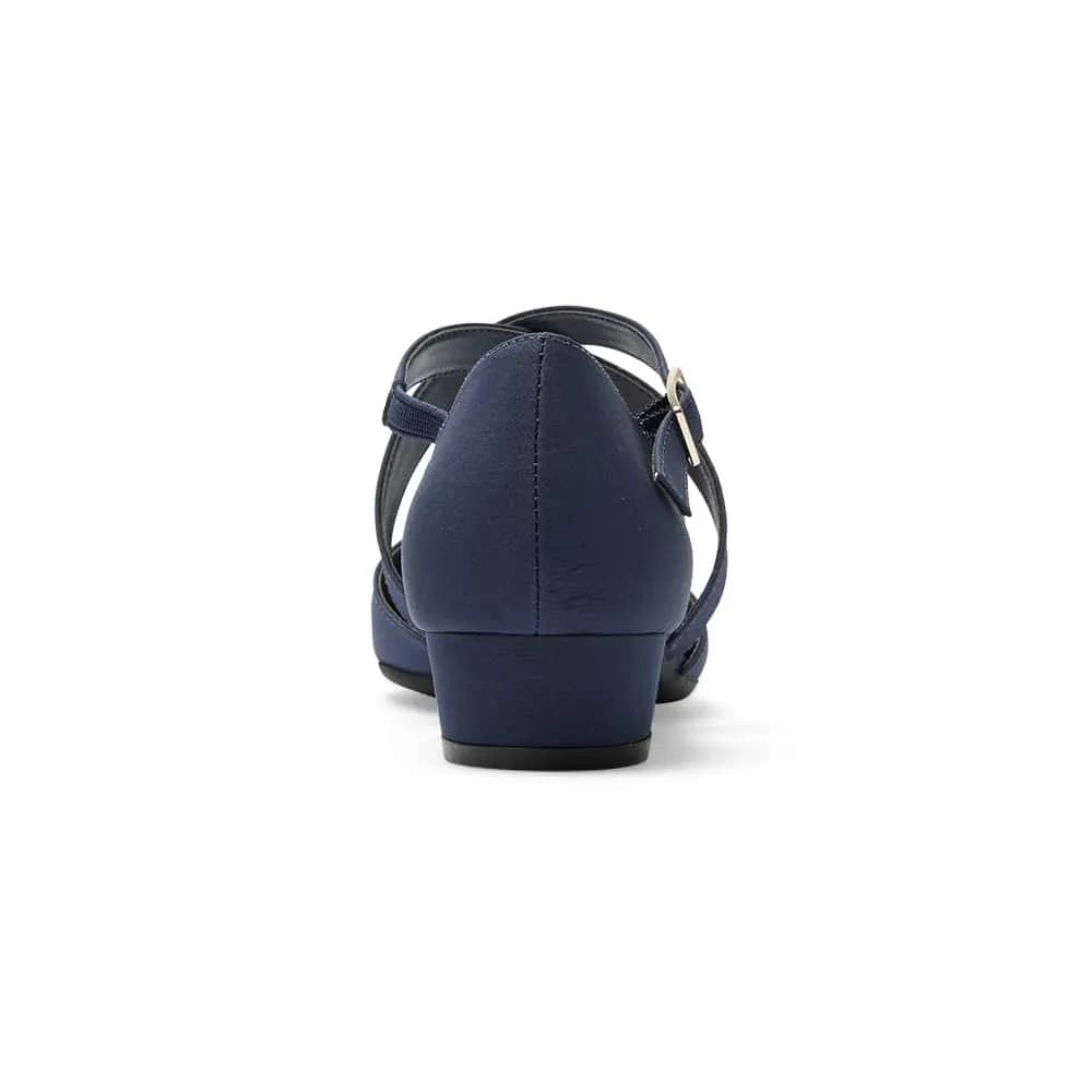 Renee Heel in Navy Fabric