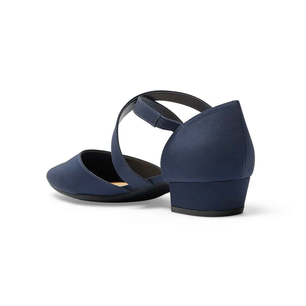 Renee Heel in Navy Fabric