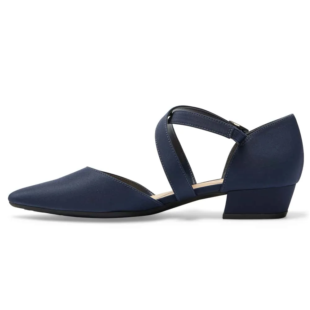 Renee Heel in Navy Fabric