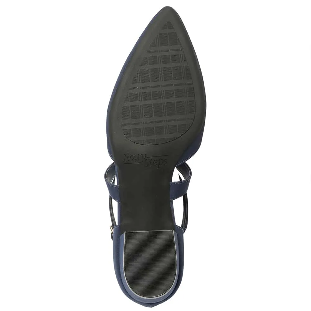 Renee Heel in Navy Fabric