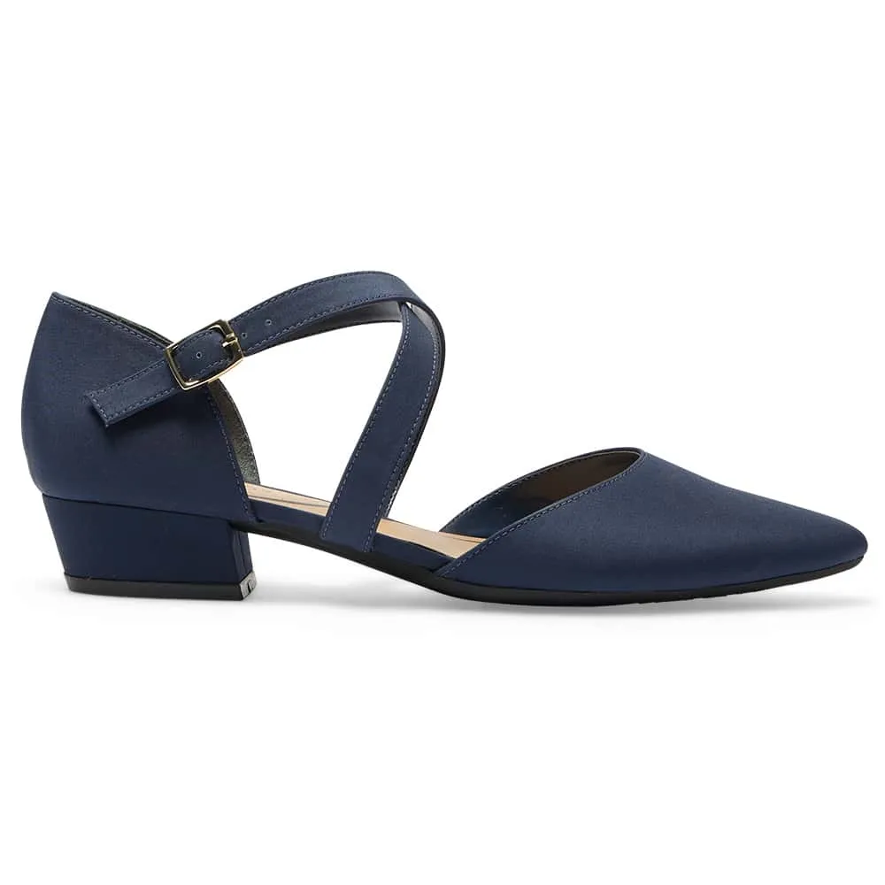 Renee Heel in Navy Fabric