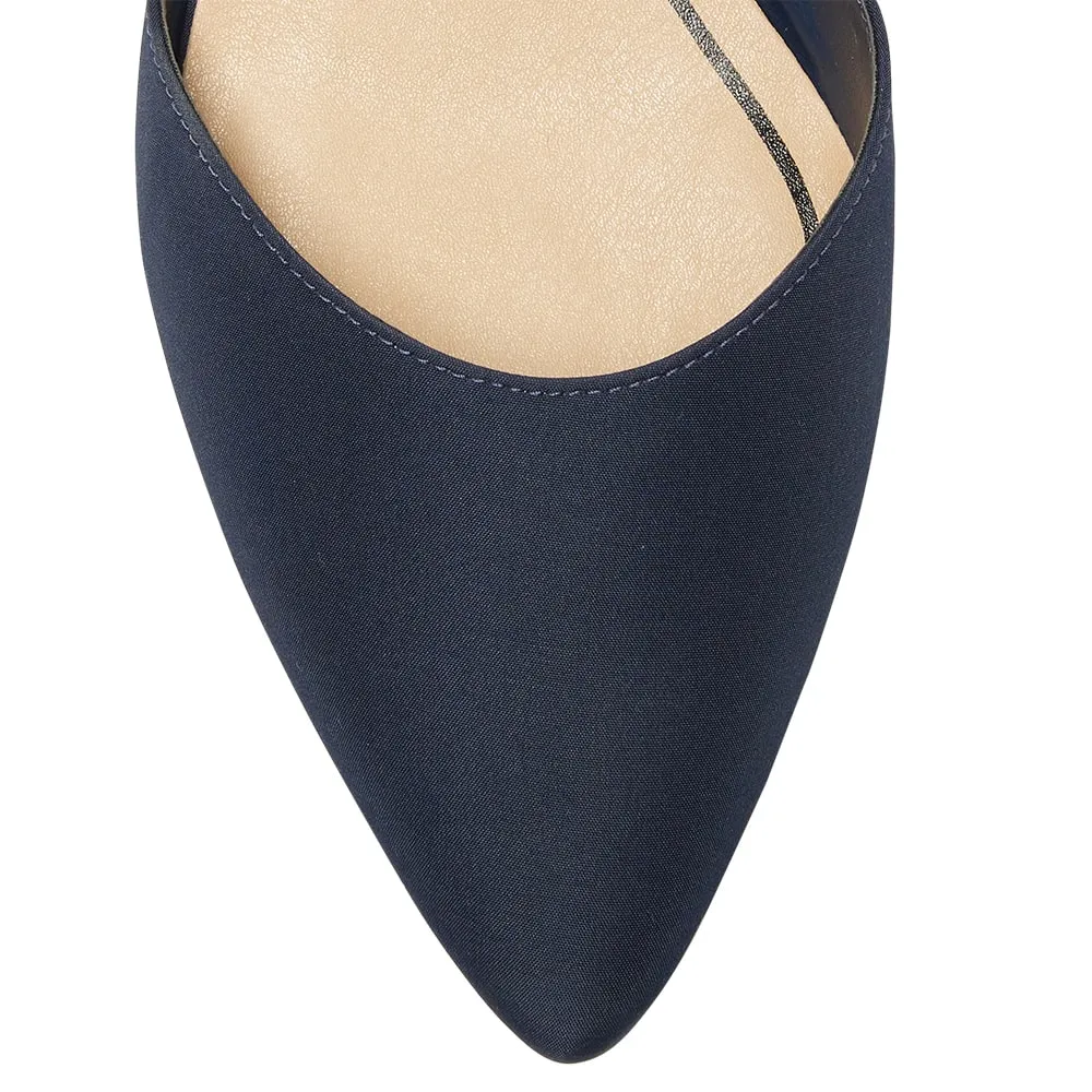 Renee Heel in Navy Fabric