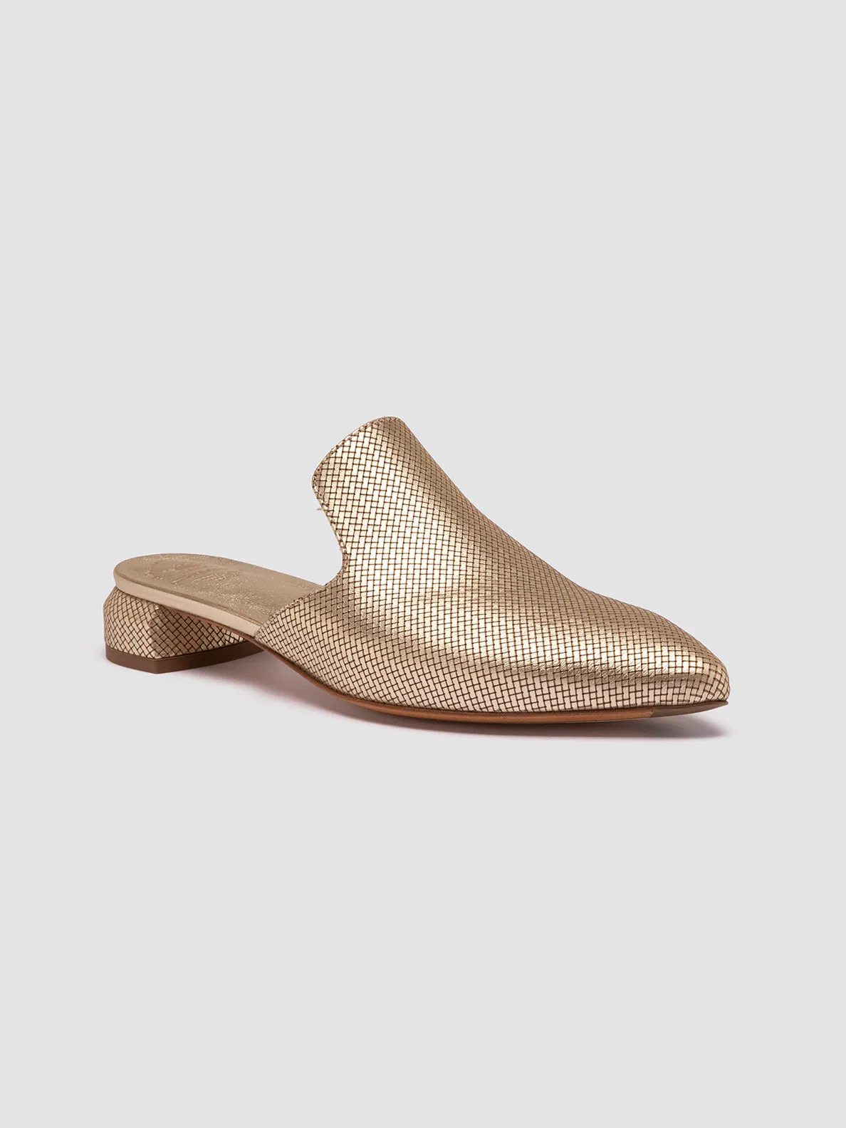 SAGE 106 - Gold Leather Mule