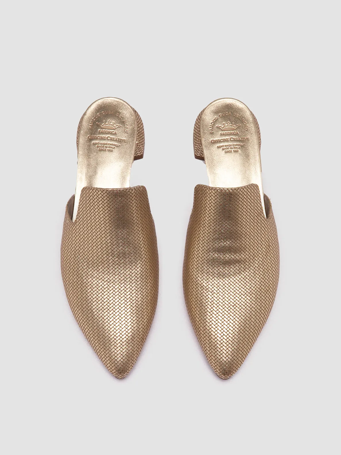 SAGE 106 - Gold Leather Mule