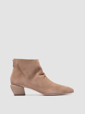 SALLY 001 - Taupe Suede Booties