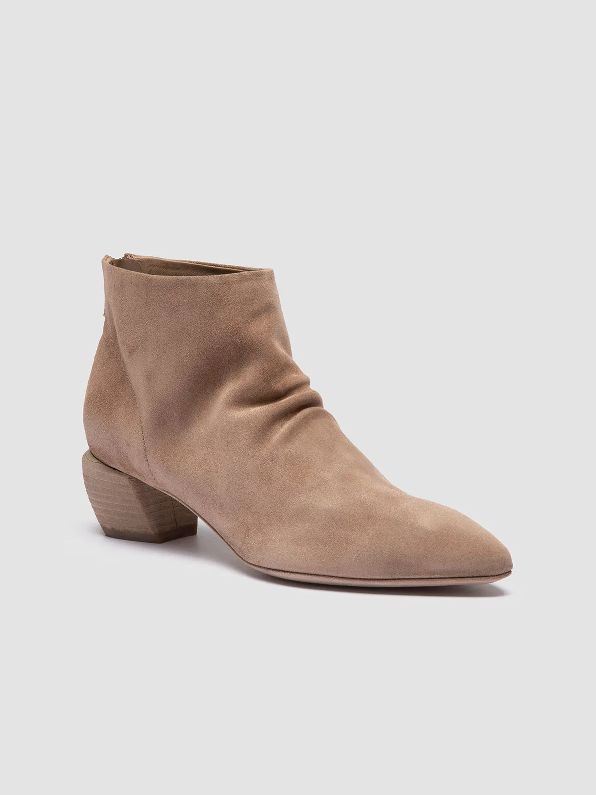 SALLY 001 - Taupe Suede Booties