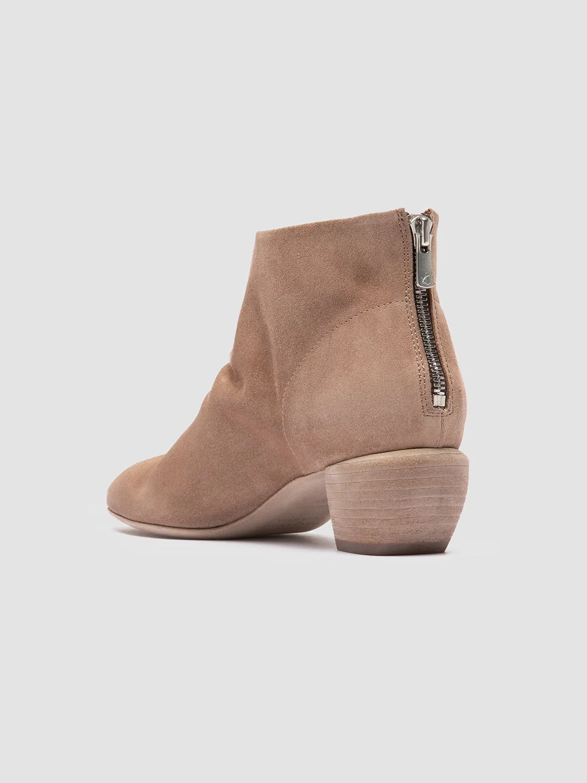 SALLY 001 - Taupe Suede Booties