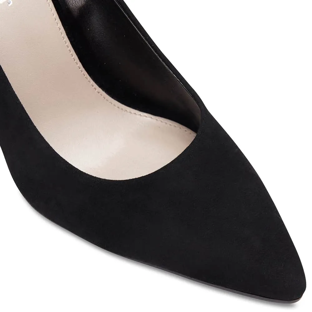 Sally Heel in Black Suede