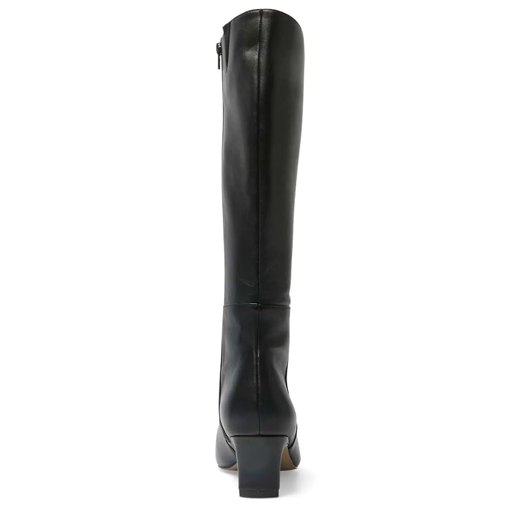 Salute Boot in Black Leather