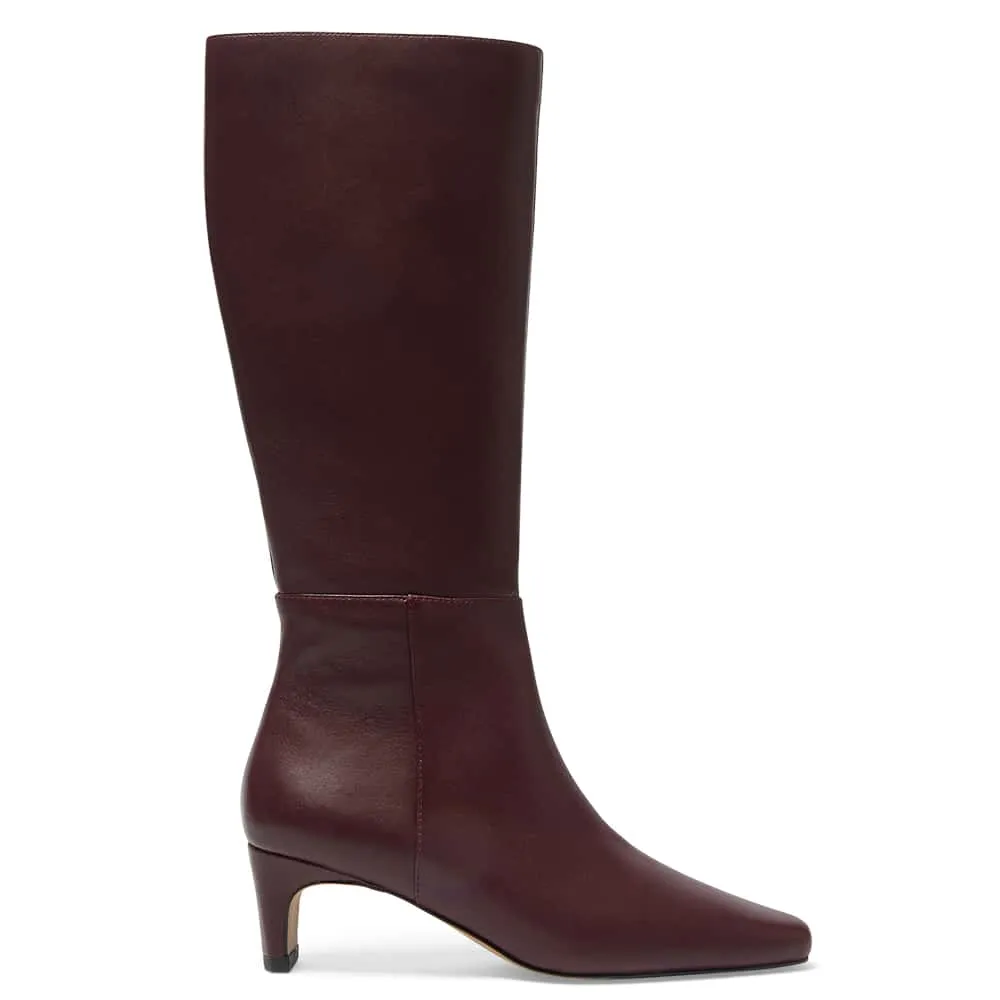 Salute Boot in Wine Glove Leather