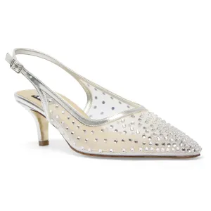 Sapphire Heel in Silver Metallic