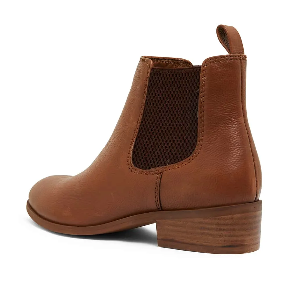 Sara Boot in Tan Leather