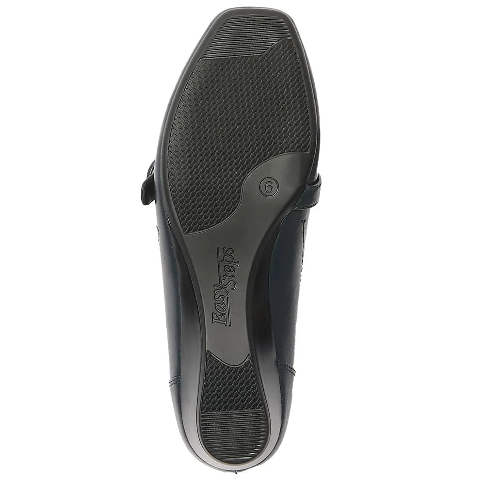 Savoy Heel in Navy Leather