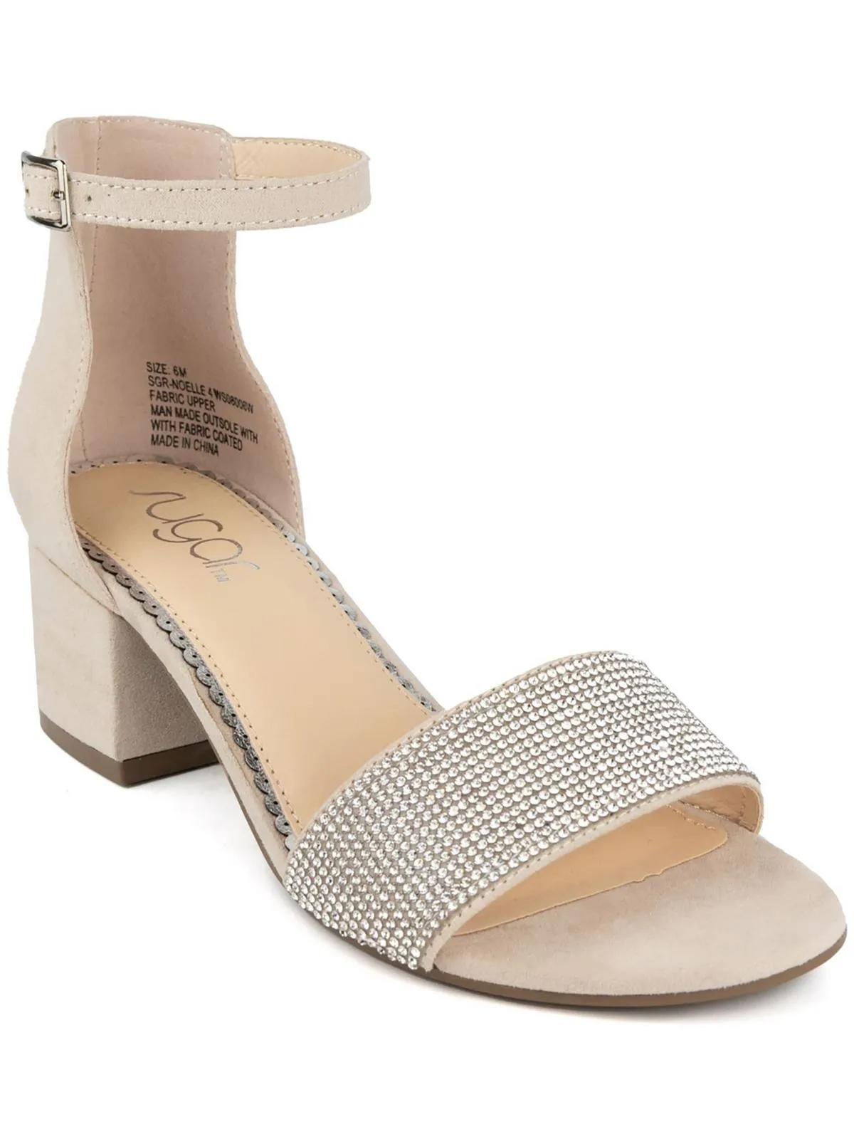 SGRNOELLE4 Womens Faux Suede Dressy Block Heel