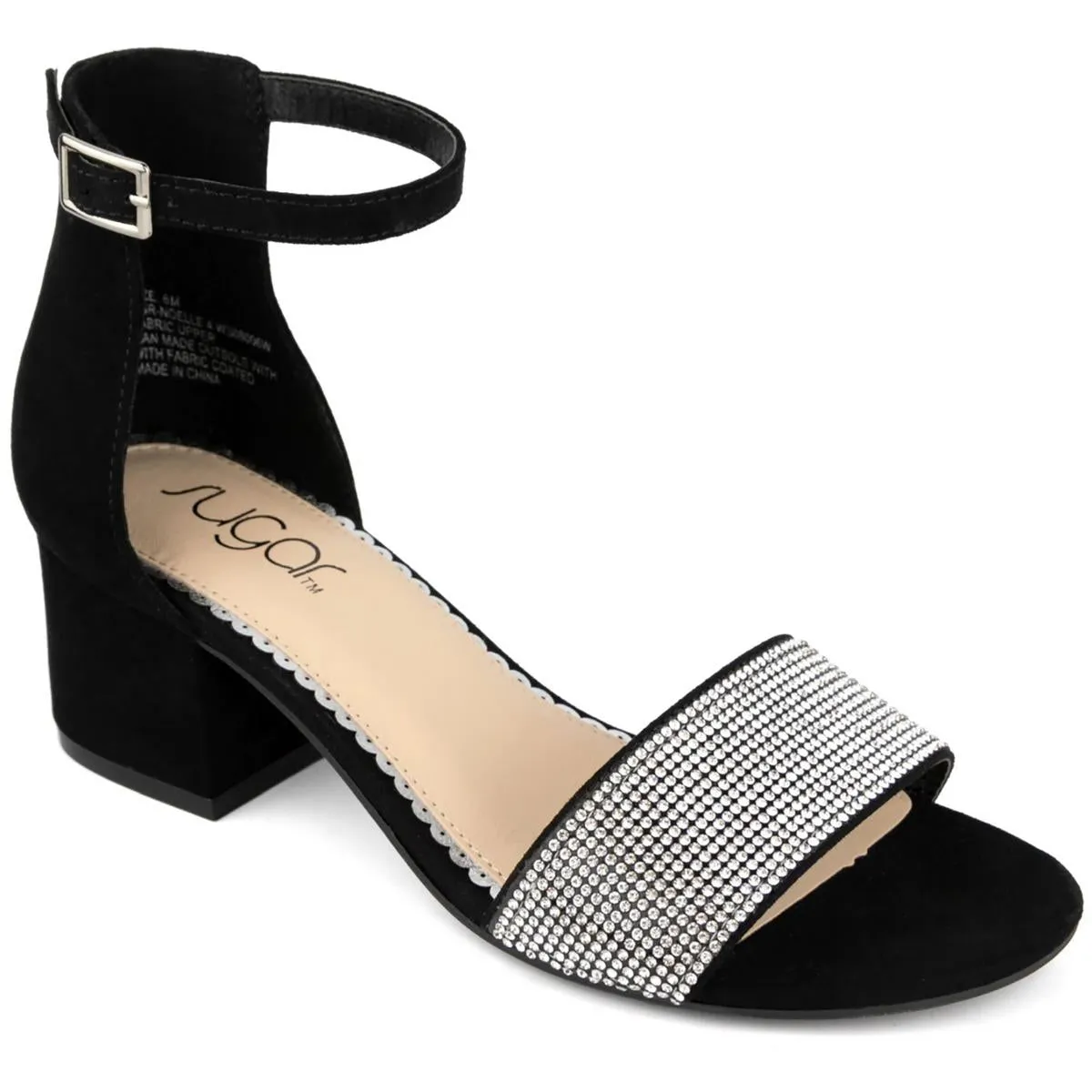 SGRNOELLE4 Womens Faux Suede Dressy Block Heel