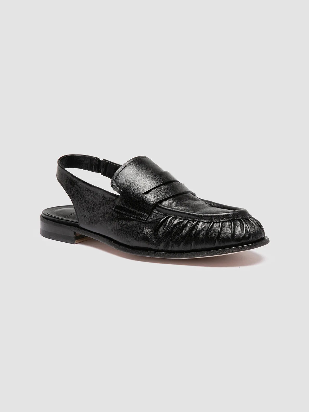 SOLITUDE 102 - Black Leather Slingback