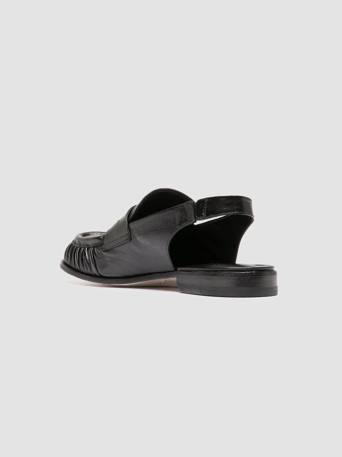 SOLITUDE 102 - Black Leather Slingback
