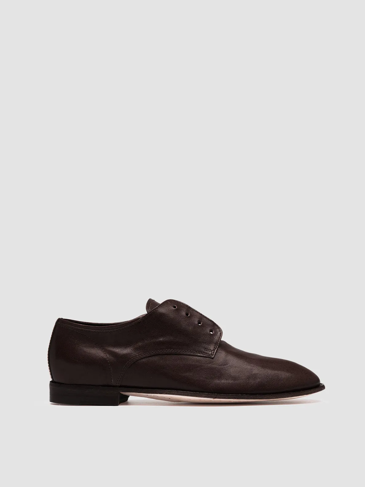 SOLITUDE 104 - Dark Brown Leather Derby Shoes