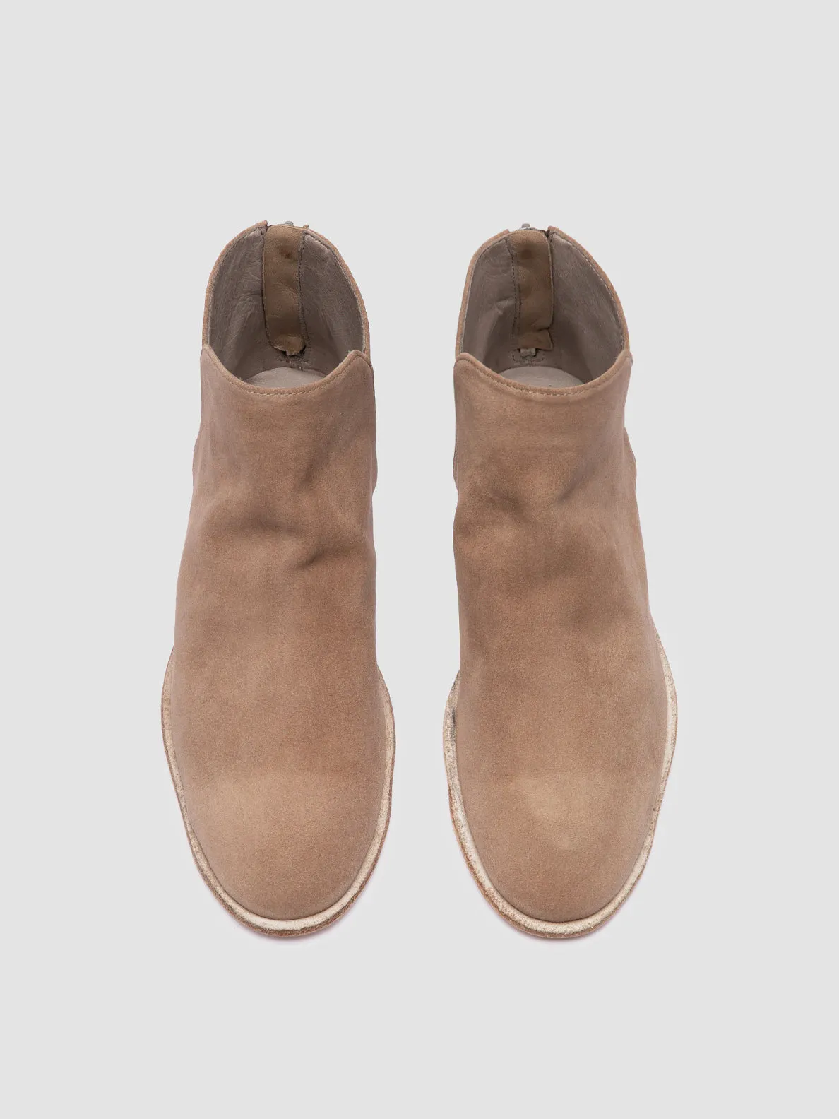 SOLITUDE 106 - Taupe Suede Zipped Boots