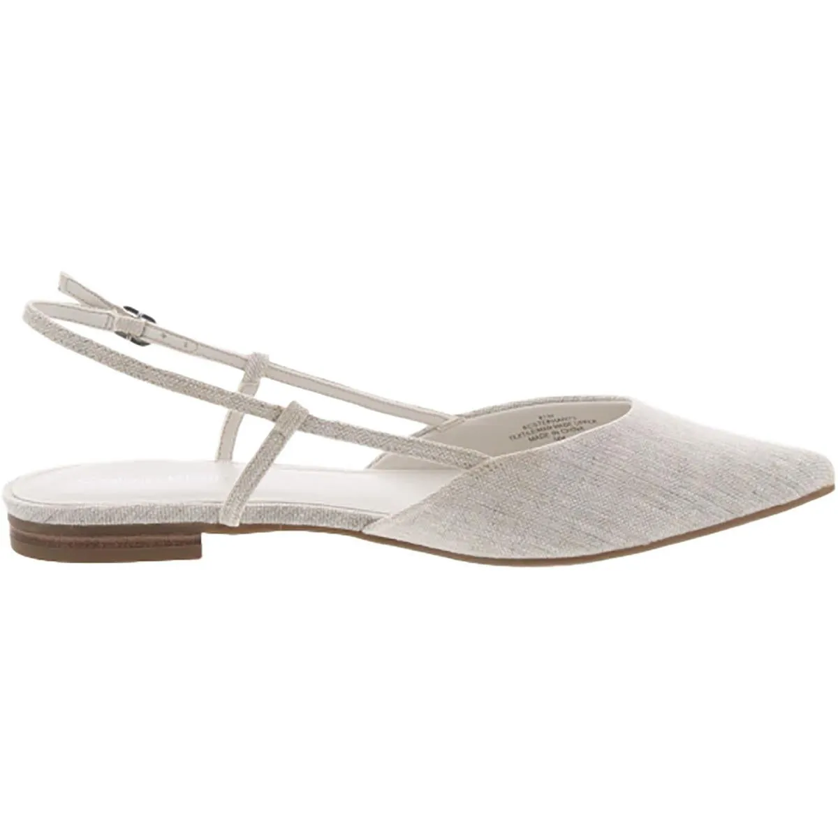 Stephany 3 Womens Canvas Buckle Slingbacks