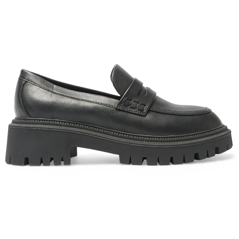 Stetson Loafer in Black Smooth