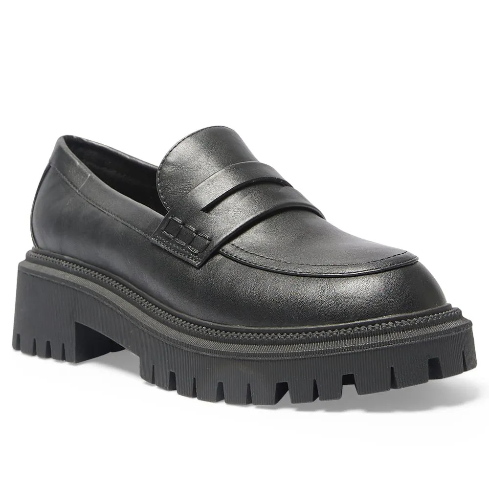 Stetson Loafer in Black Smooth