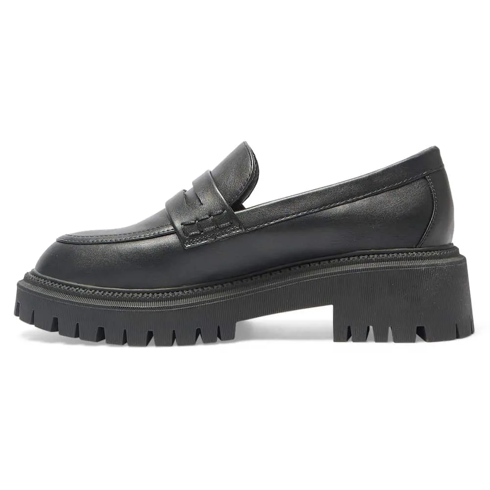 Stetson Loafer in Black Smooth