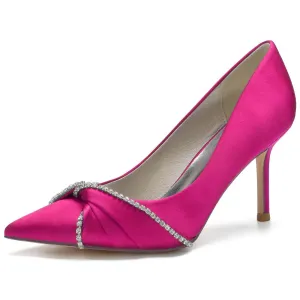 Stiletto Heel 8.5cm Silk-Like Shoes CK0148