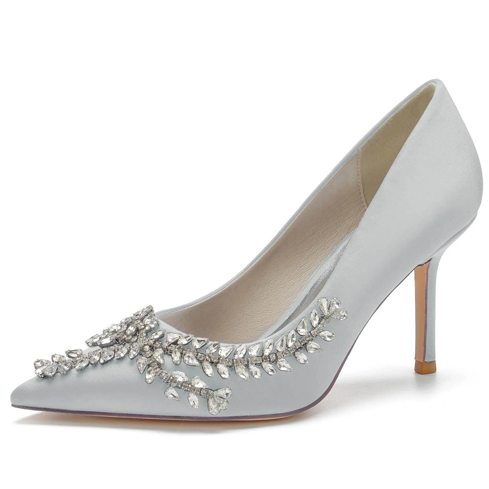 Stiletto Heel 8.5cm Silk-Like Shoes CK0151
