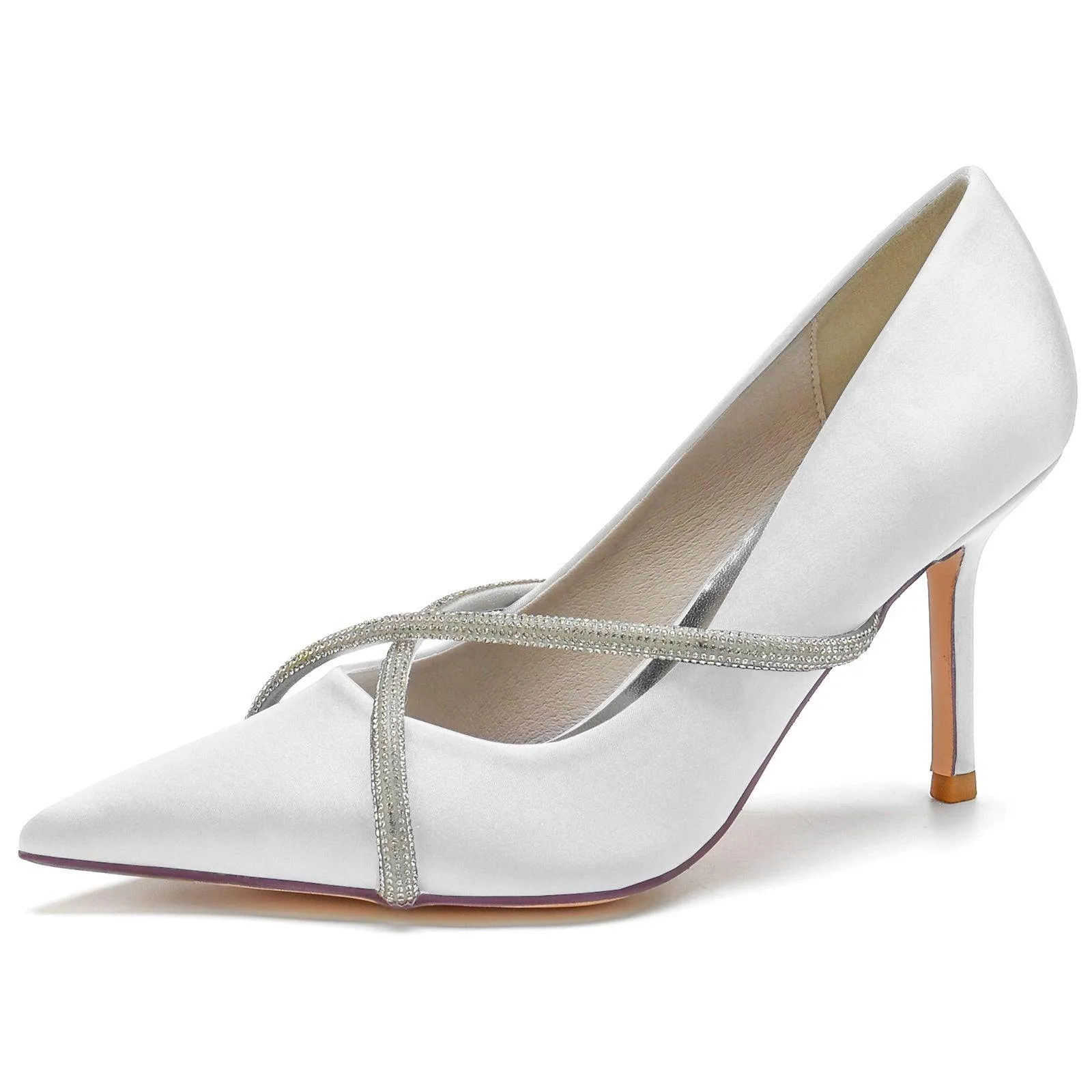 Stiletto Heel 8.5cm Silk-Like Shoes CK0154