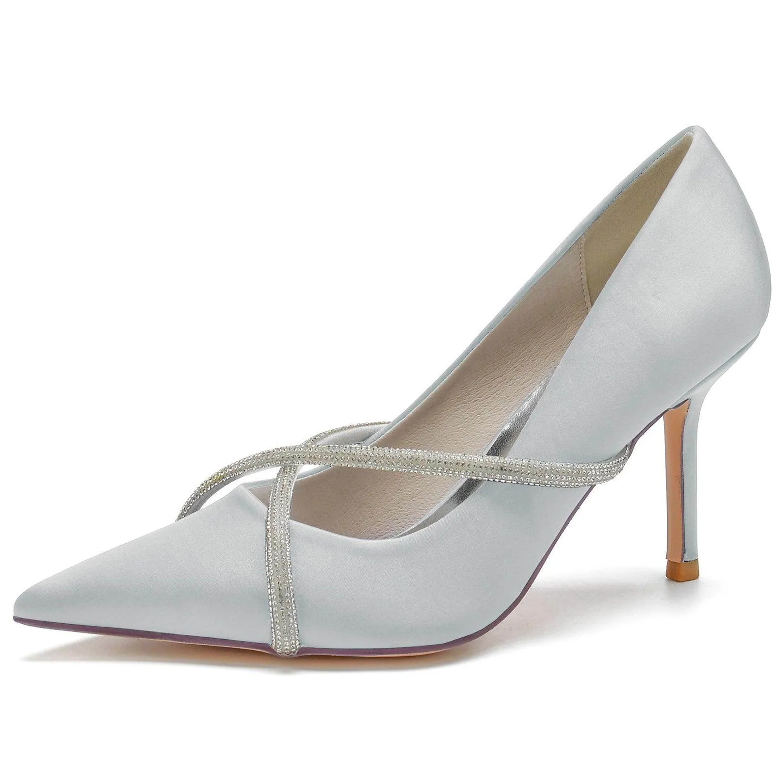 Stiletto Heel 8.5cm Silk-Like Shoes CK0154