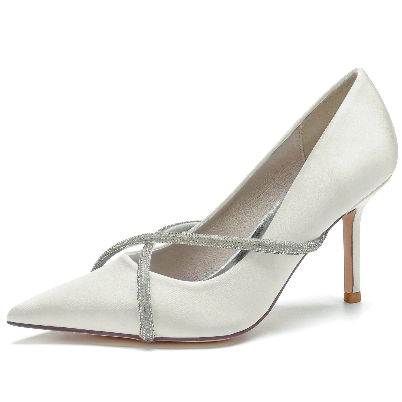 Stiletto Heel 8.5cm Silk-Like Shoes CK0154