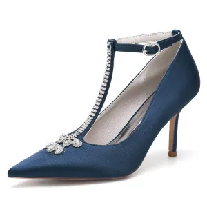 Stiletto Heel 8.5cm Silk-Like Shoes CK0155