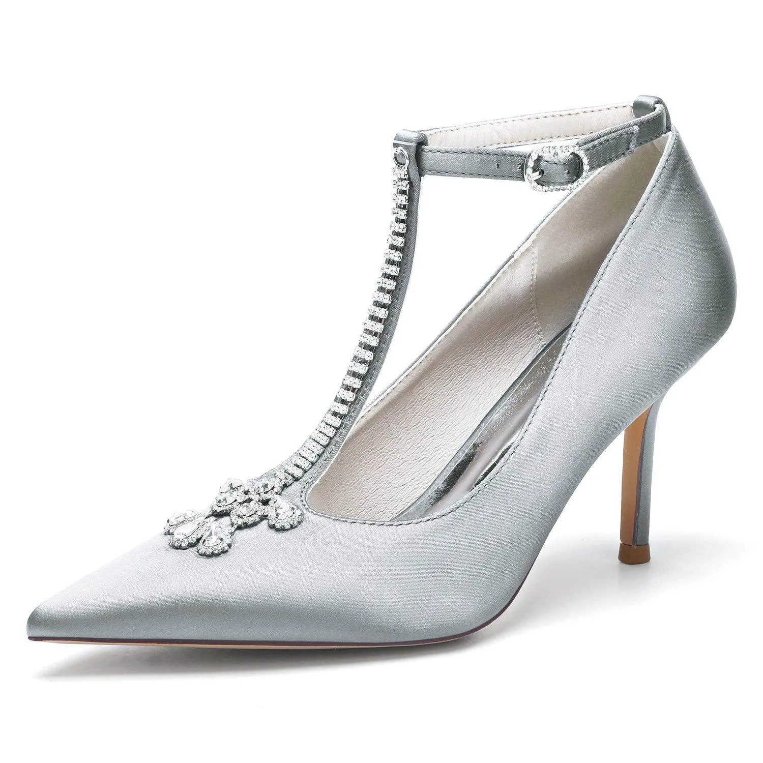 Stiletto Heel 8.5cm Silk-Like Shoes CK0155