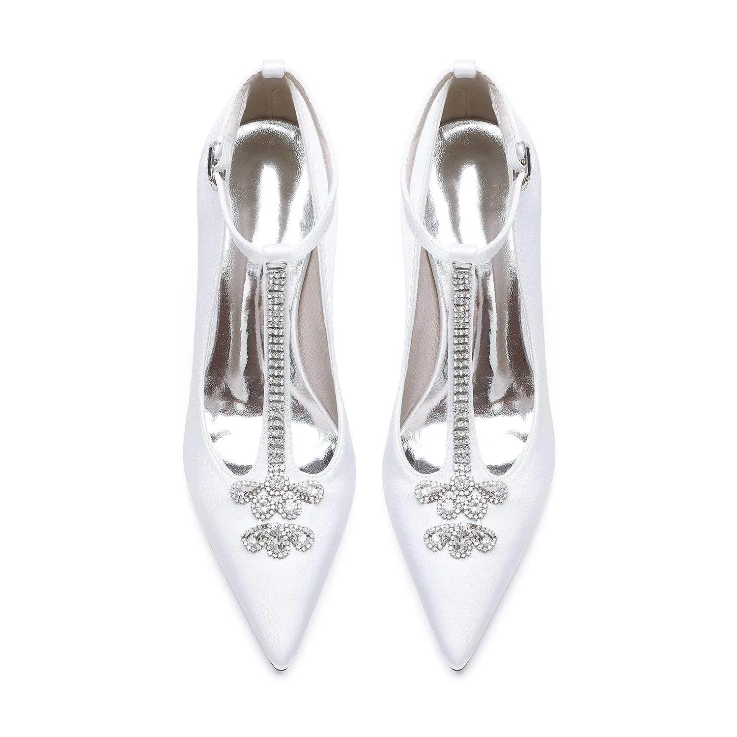 Stiletto Heel 8.5cm Silk-Like Shoes CK0155