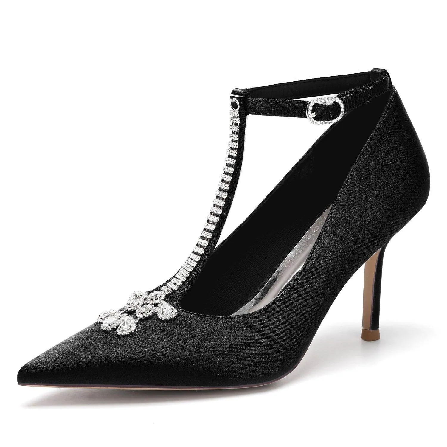 Stiletto Heel 8.5cm Silk-Like Shoes CK0155