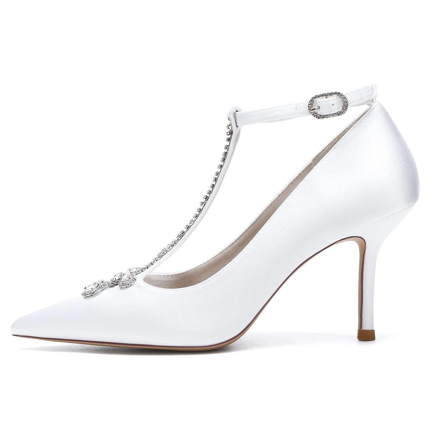 Stiletto Heel 8.5cm Silk-Like Shoes CK0155