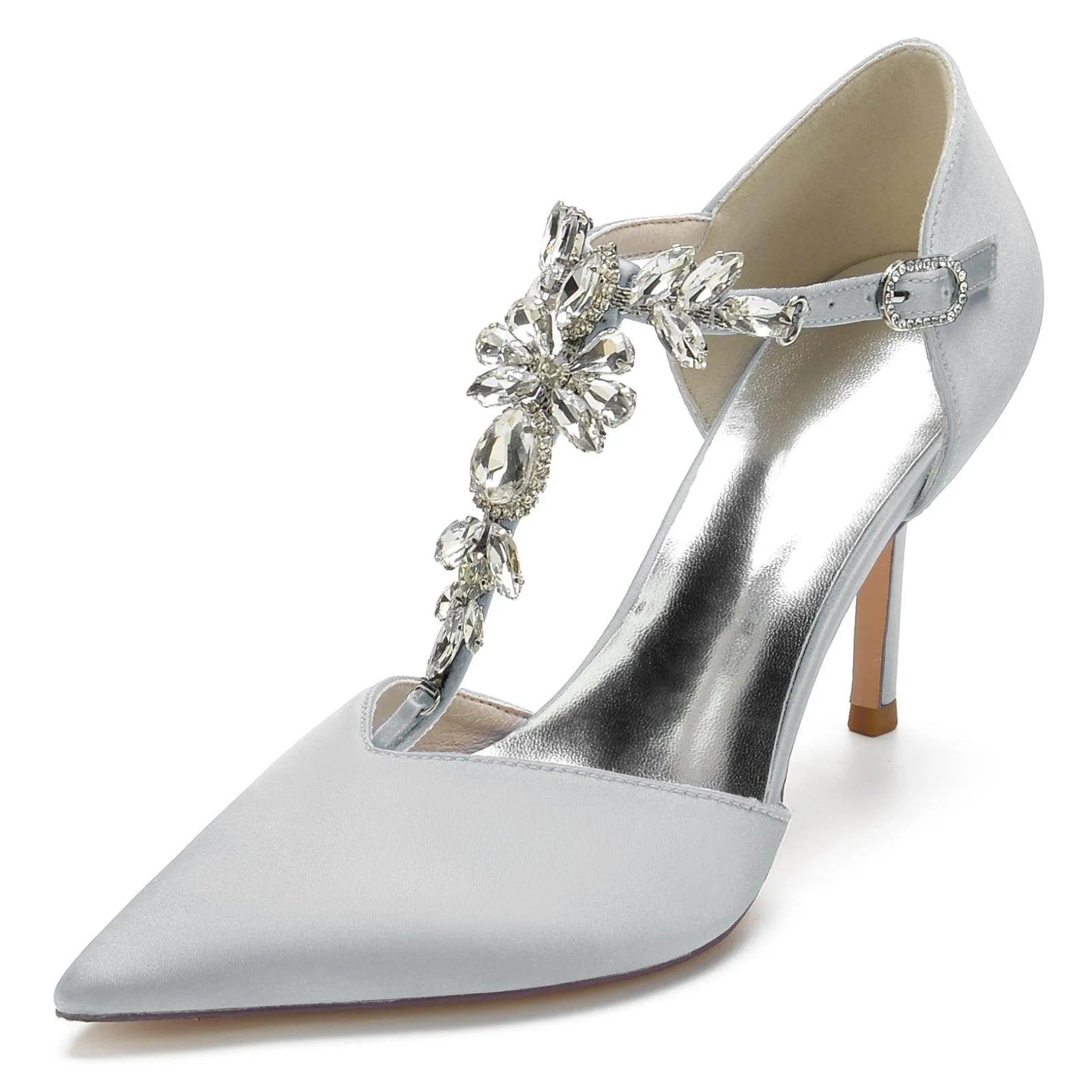 Stiletto Heel 8.5cm Silk-Like Shoes CK0156