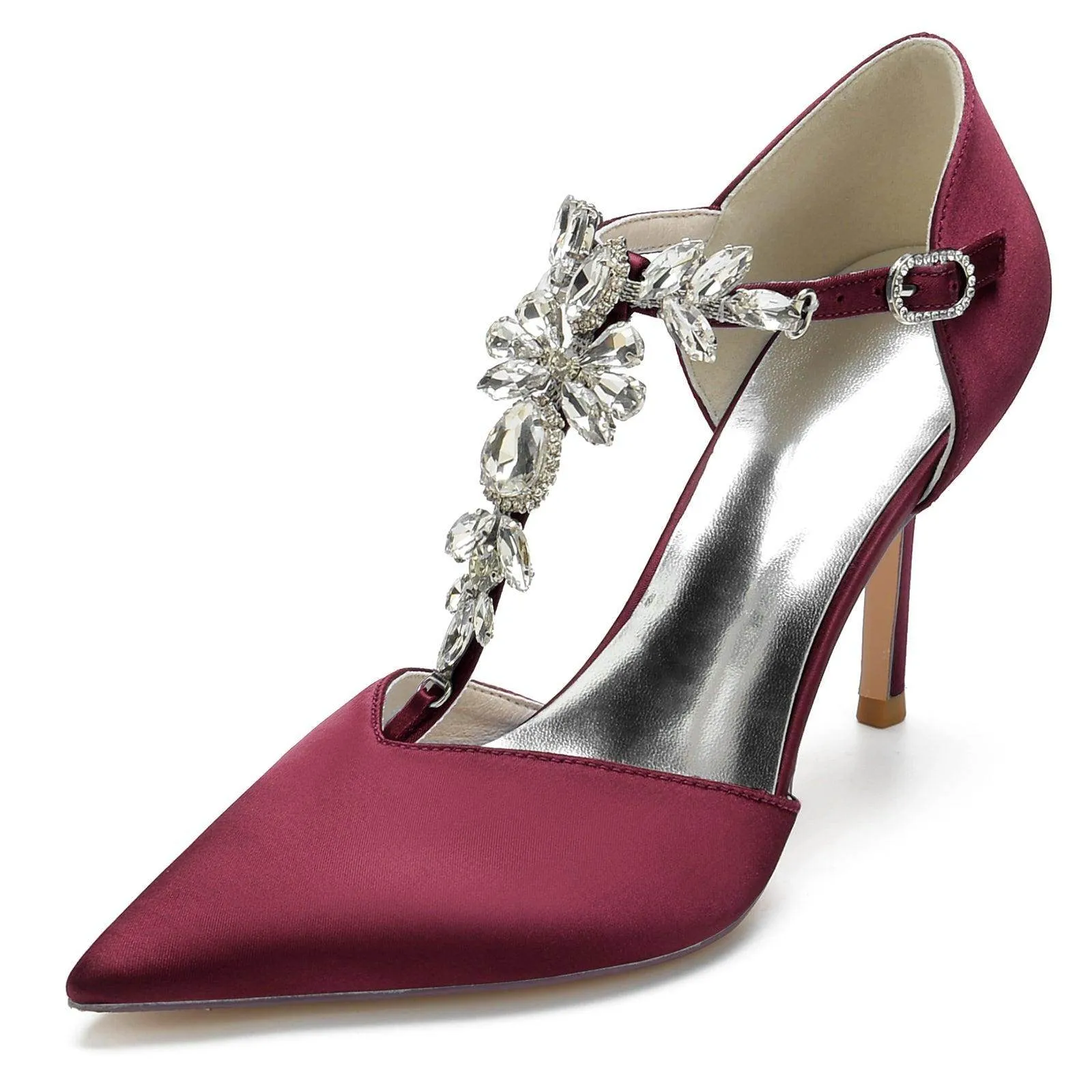Stiletto Heel 8.5cm Silk-Like Shoes CK0156