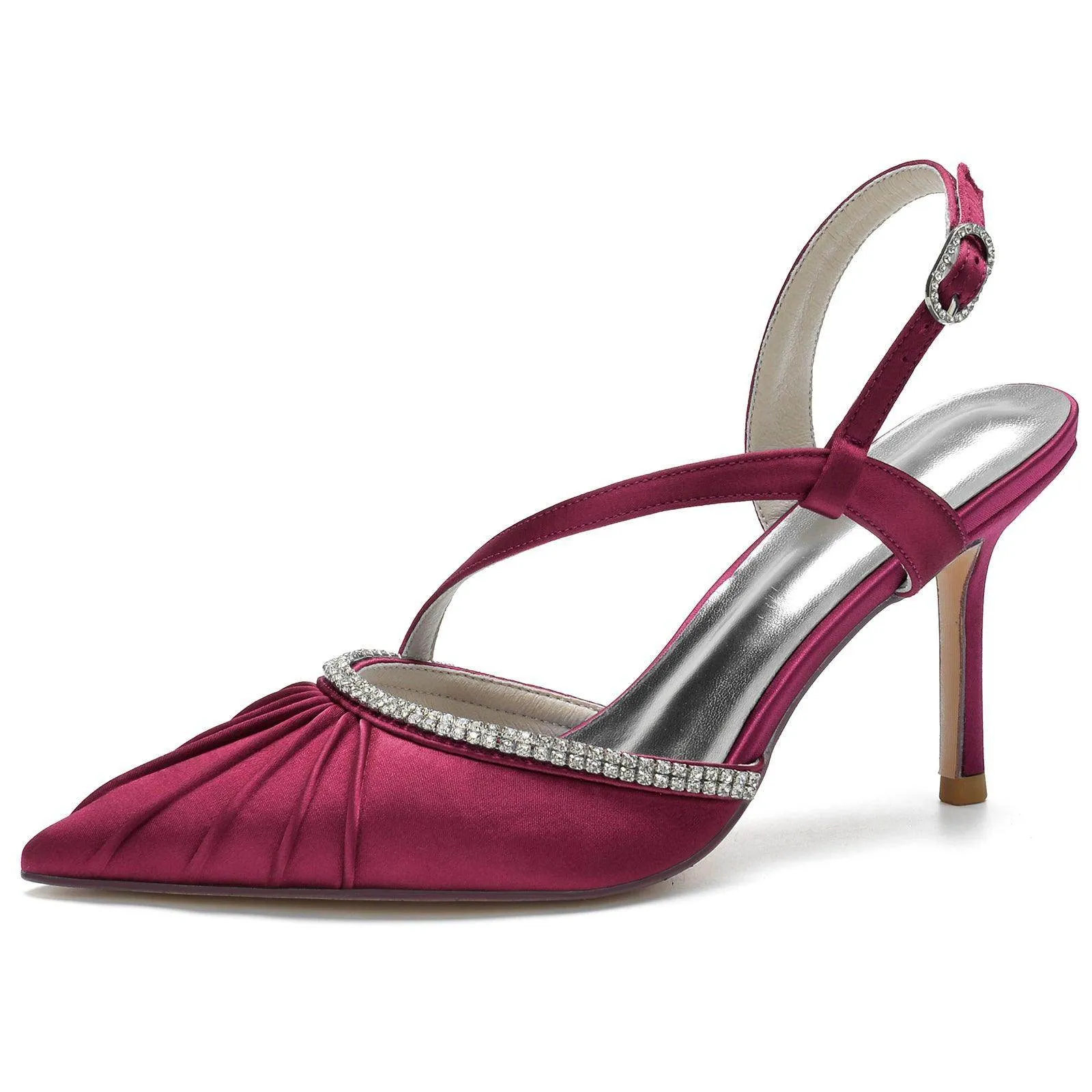 Stiletto Heel 8.5cm Silk-Like Shoes CK0162