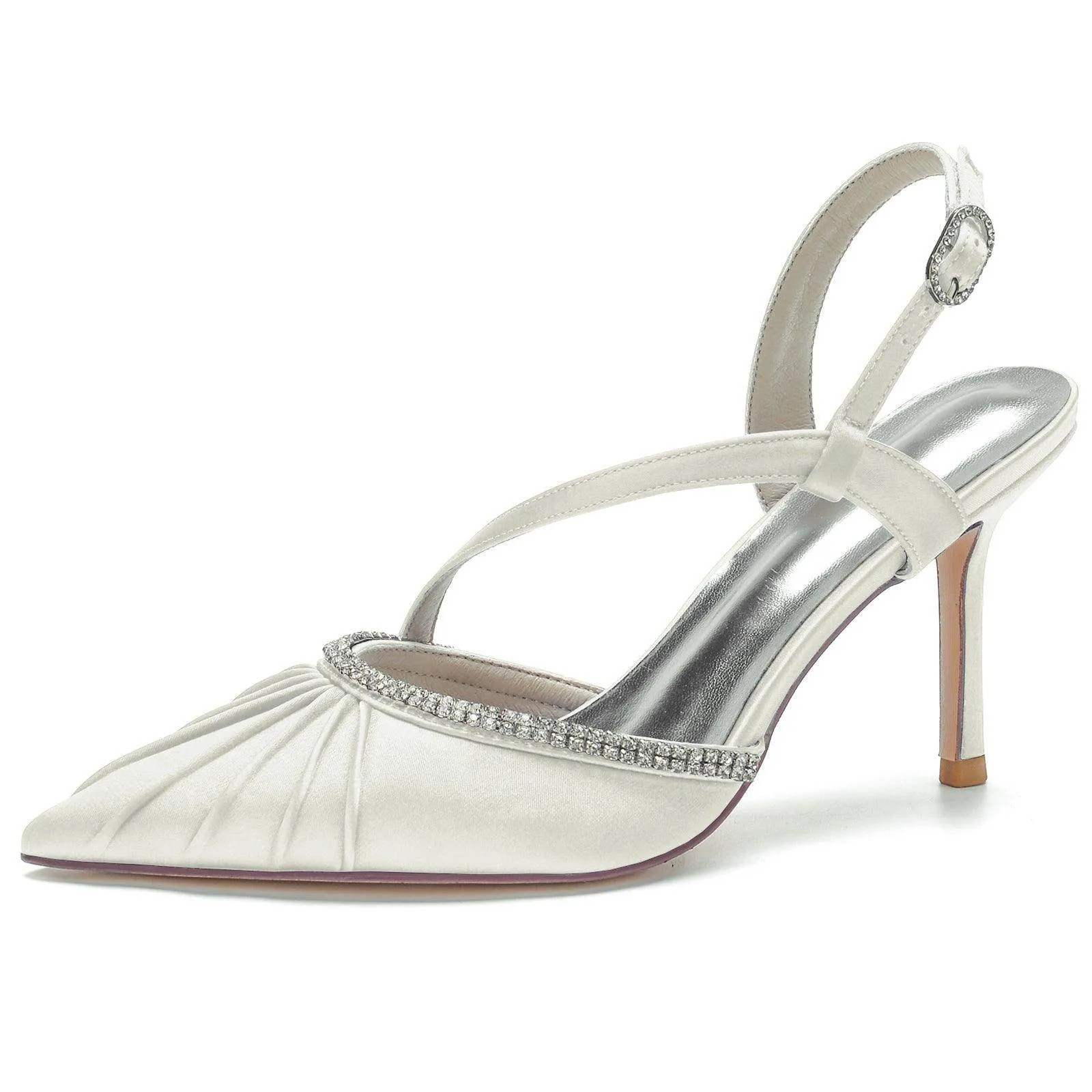 Stiletto Heel 8.5cm Silk-Like Shoes CK0162
