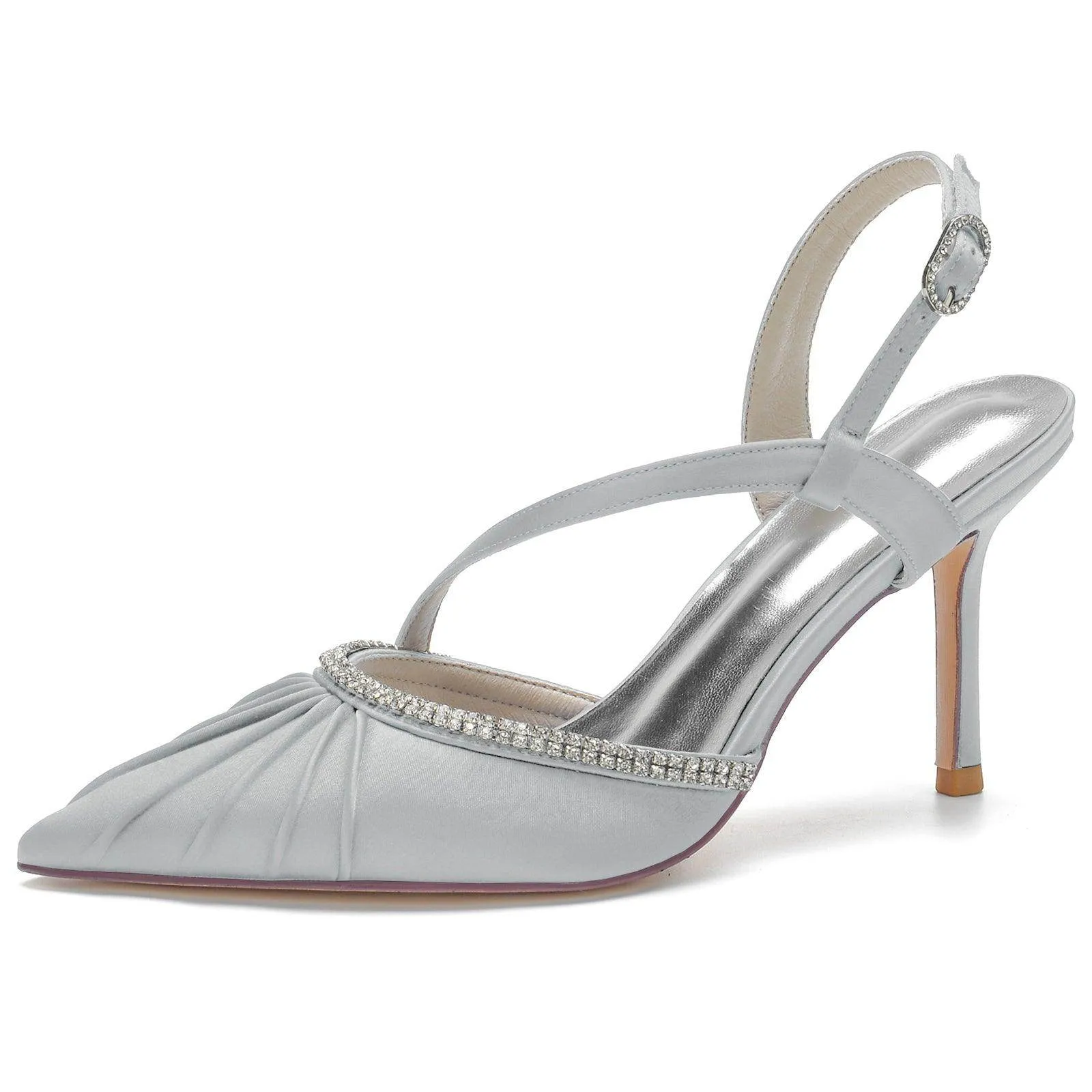 Stiletto Heel 8.5cm Silk-Like Shoes CK0162