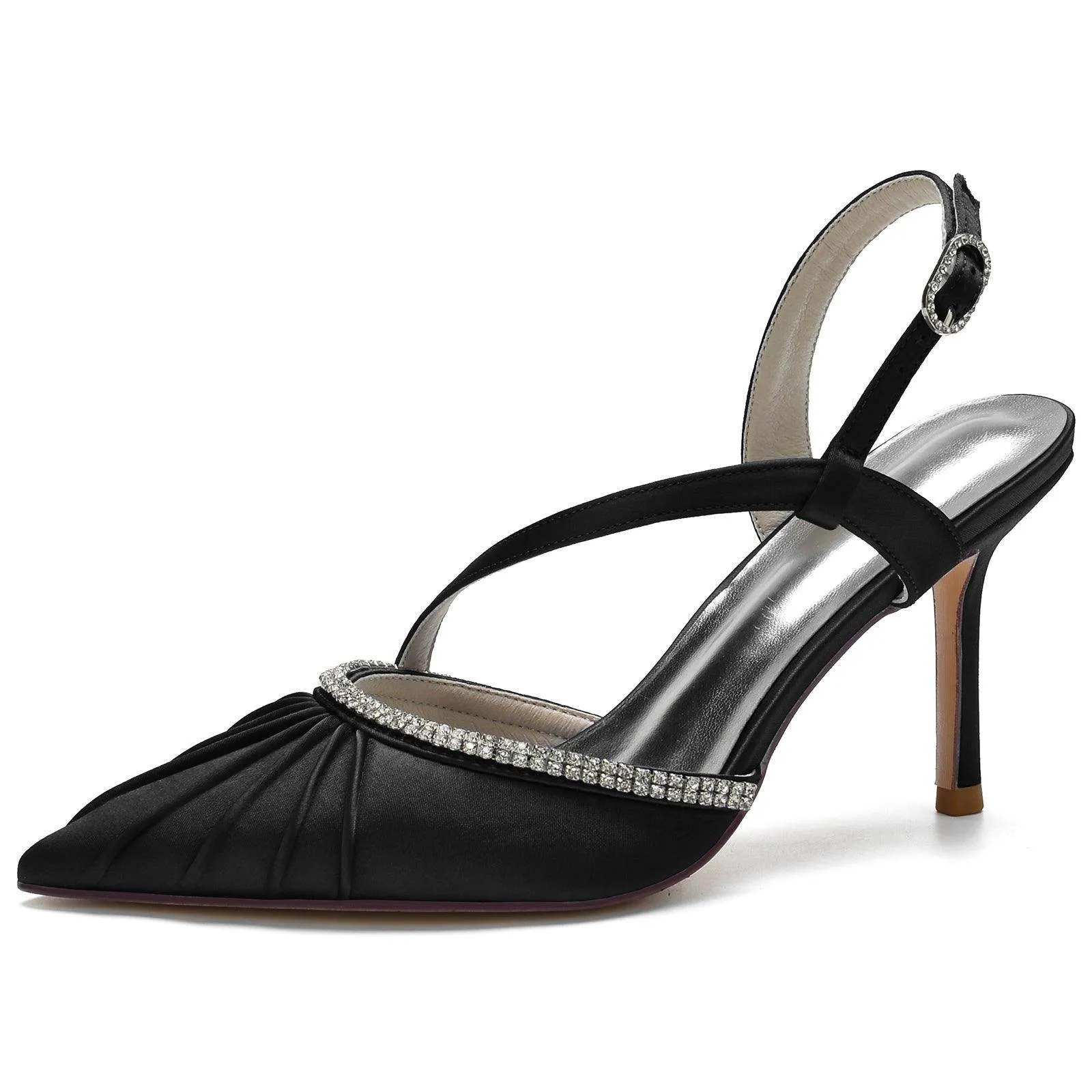 Stiletto Heel 8.5cm Silk-Like Shoes CK0162