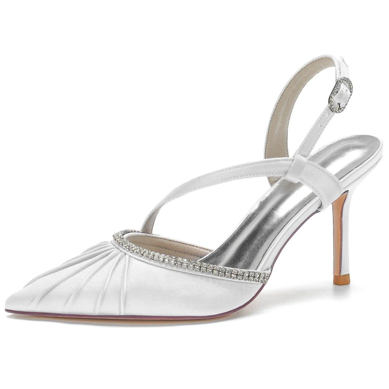 Stiletto Heel 8.5cm Silk-Like Shoes CK0162
