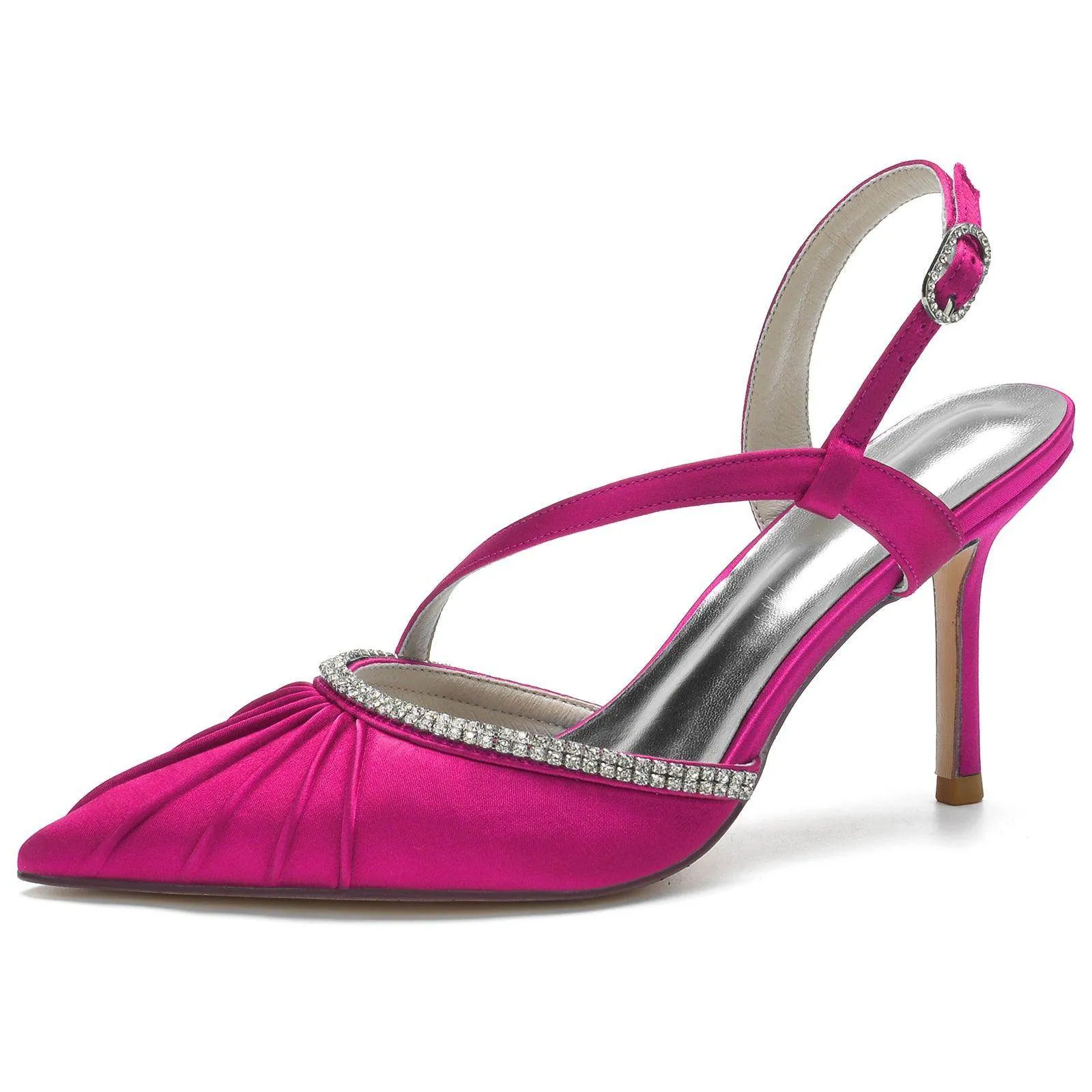 Stiletto Heel 8.5cm Silk-Like Shoes CK0162