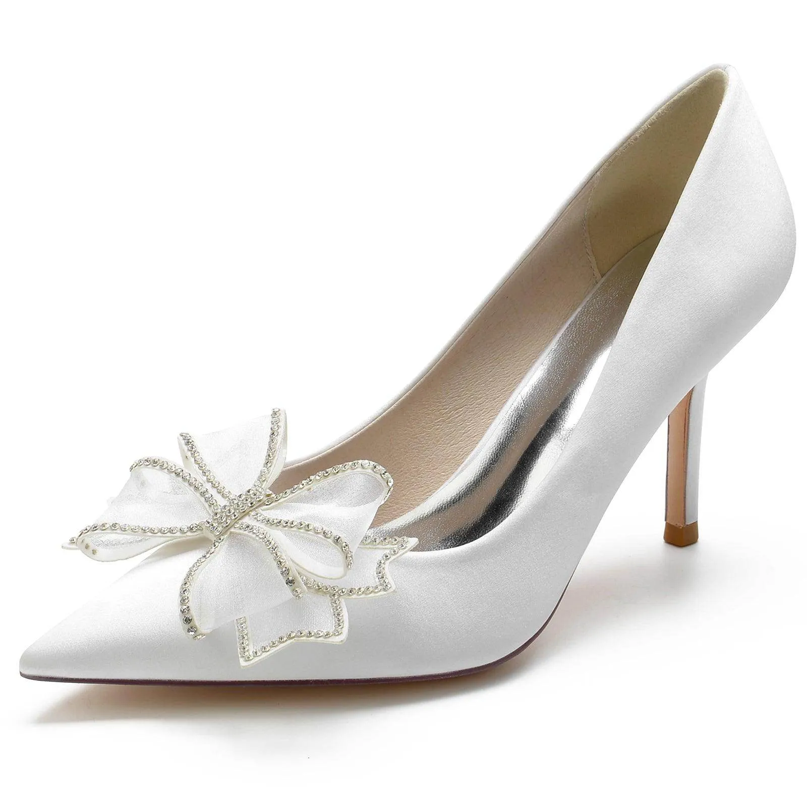 Stiletto Heel 8.5cm Silk-Like Shoes CK0169